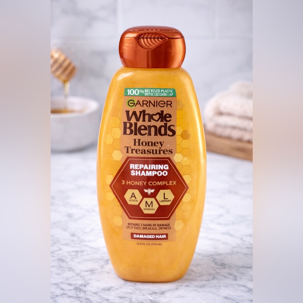 Garnier Whole Blends Honey Treasures Repairing Shampoo 12.5 oz Haircare All Hair